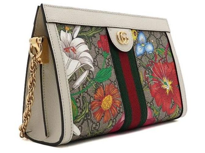 Gucci Borsa a tracolla e a spalla Ophidia GG Flora Gold Chain - vista 4