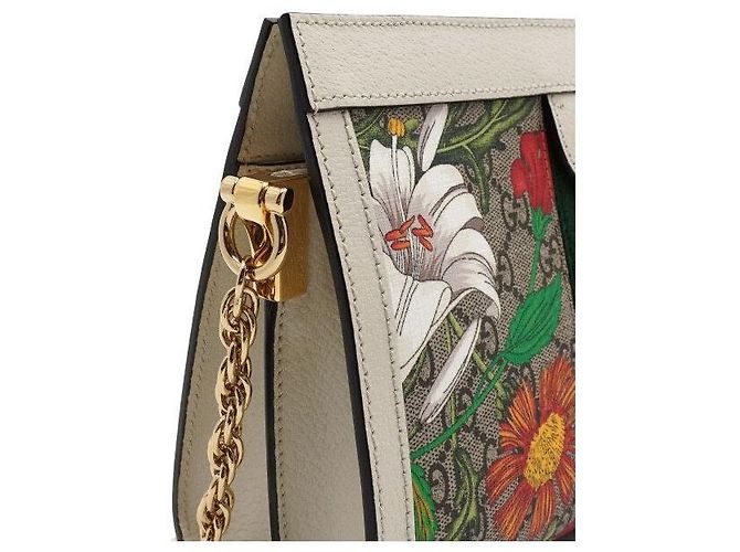 Gucci Borsa a tracolla e a spalla Ophidia GG Flora Gold Chain - vista 8