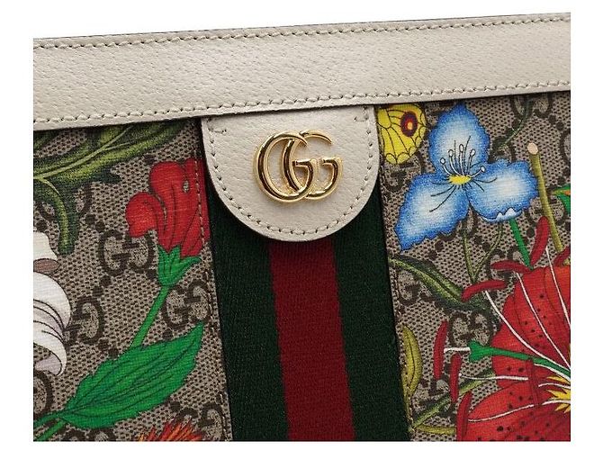 Gucci Borsa a tracolla e a spalla Ophidia GG Flora Gold Chain - vista 9