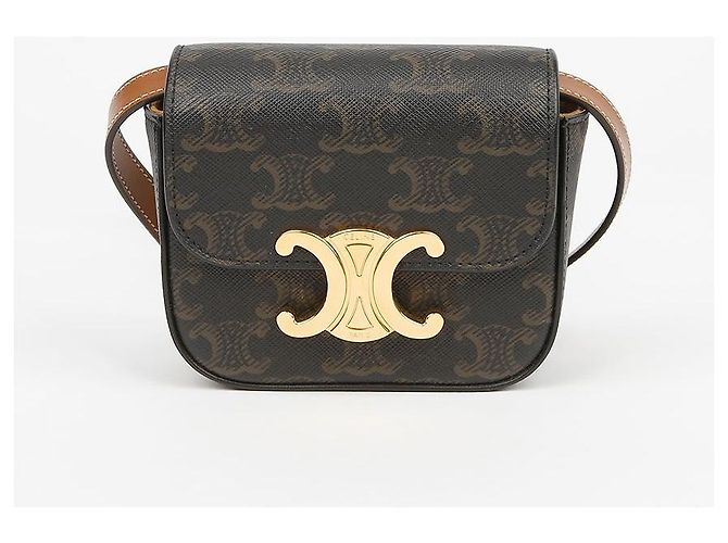 Céline Borsa a tracolla da donna Triope Mini Clode in tela e vitello - vista 2