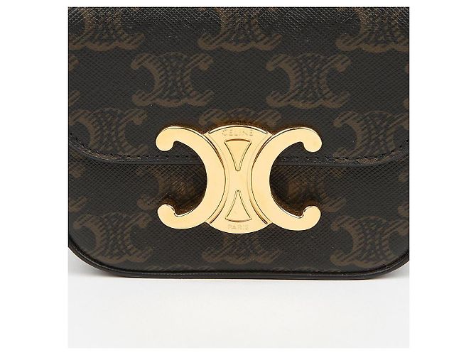 Céline Borsa a tracolla da donna Triope Mini Clode in tela e vitello - vista 3