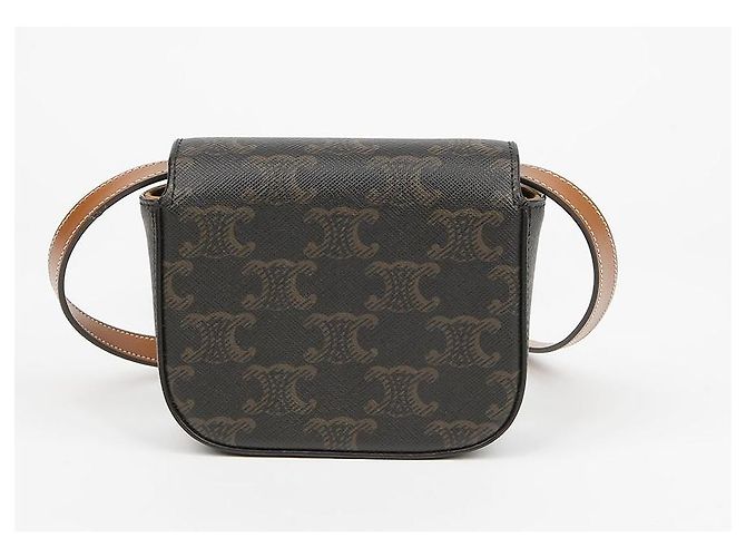 Céline Borsa a tracolla da donna Triope Mini Clode in tela e vitello - vista 4