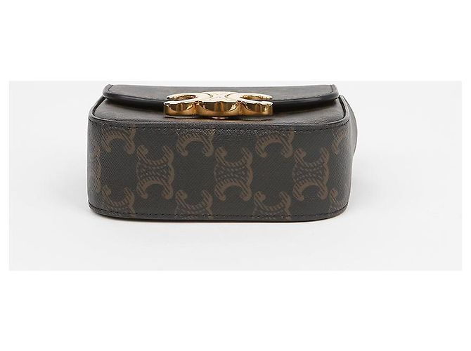 Céline Borsa a tracolla da donna Triope Mini Clode in tela e vitello - vista 6
