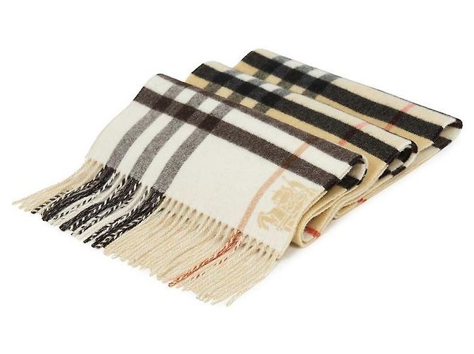 Burberry Sciarpa in cashmere Contrast Check (Unisex) - vista 3