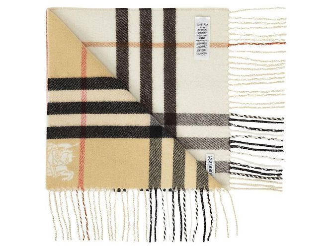 Burberry Sciarpa in cashmere Contrast Check (Unisex) - vista 4