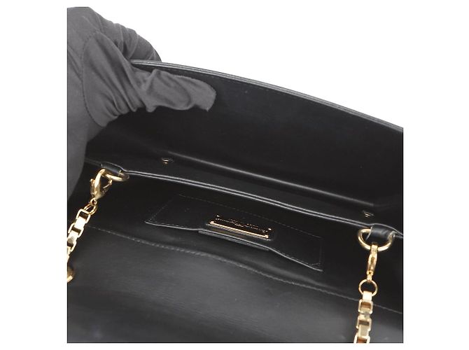 Salvatore Ferragamo Borsa a tracolla Talia Chain Black - vista 10