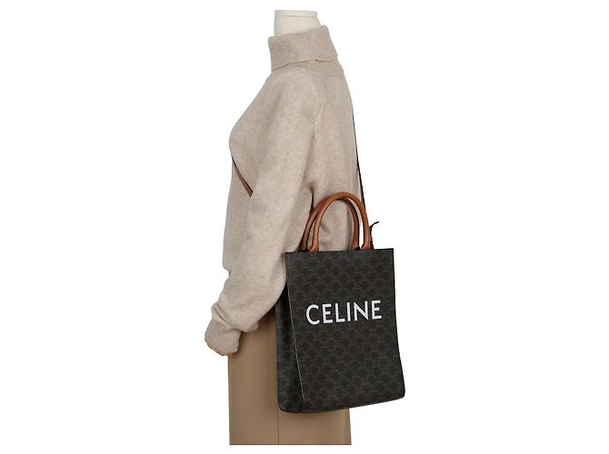 Céline Borsa a Tracolla Vertical Cabas Small Tote Shoulder Bag - vista 20