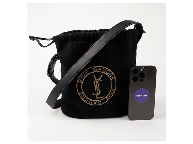 Autre Marque Borsa a tracolla con logo ricamato Nero - vista 10