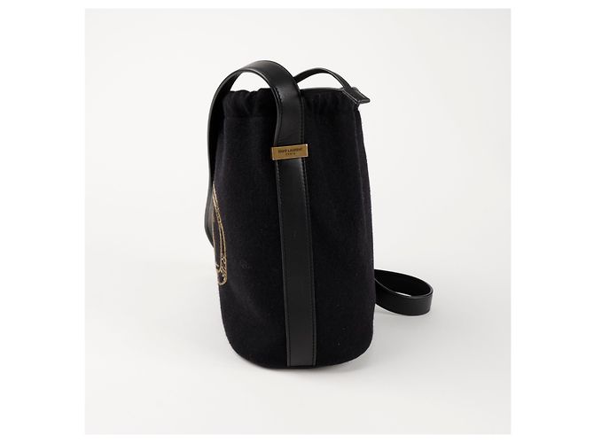 Autre Marque Borsa a tracolla con logo ricamato Nero - vista 3