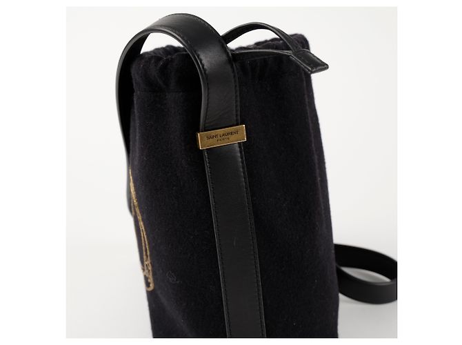 Autre Marque Borsa a tracolla con logo ricamato Nero - vista 4