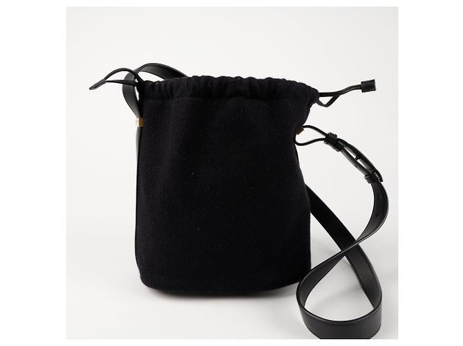 Autre Marque Borsa a tracolla con logo ricamato Nero - vista 5
