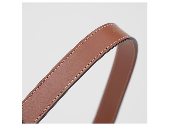 Céline Medium Triomphe Canvas Leather White - vista 10