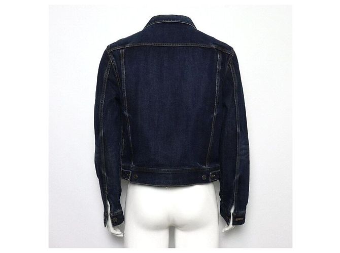 Céline Giacca trucker in denim di cotone da uomo - vista 4