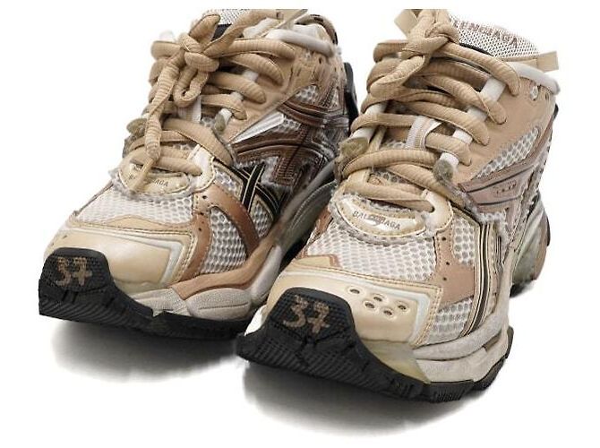 Balenciaga Sneakers Runner in Mesh Multicolore da Donna - vista 5