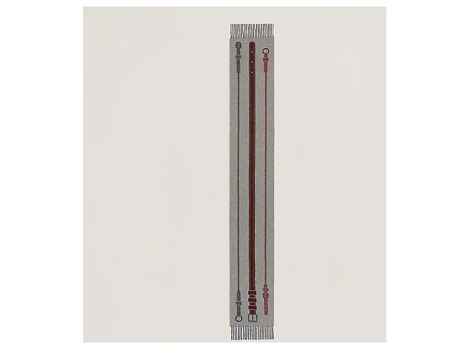 Hermès Sciarpa in cashmere grigia - vista 5