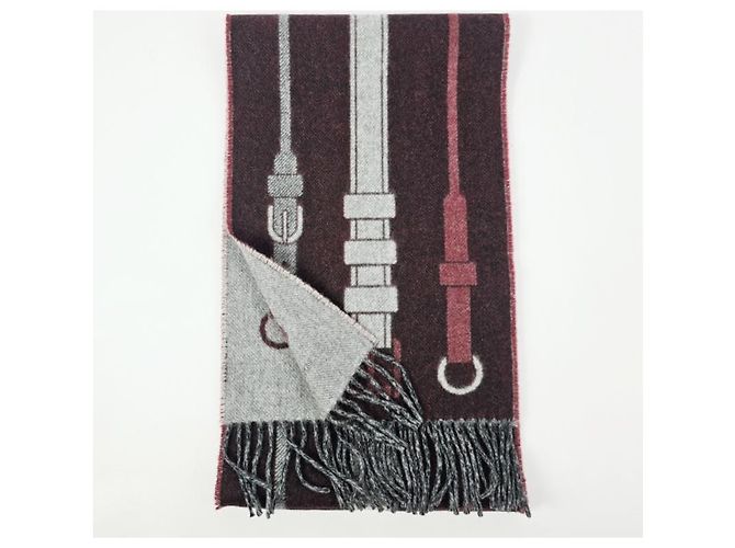 Hermès Sciarpa in cashmere grigia - vista 8