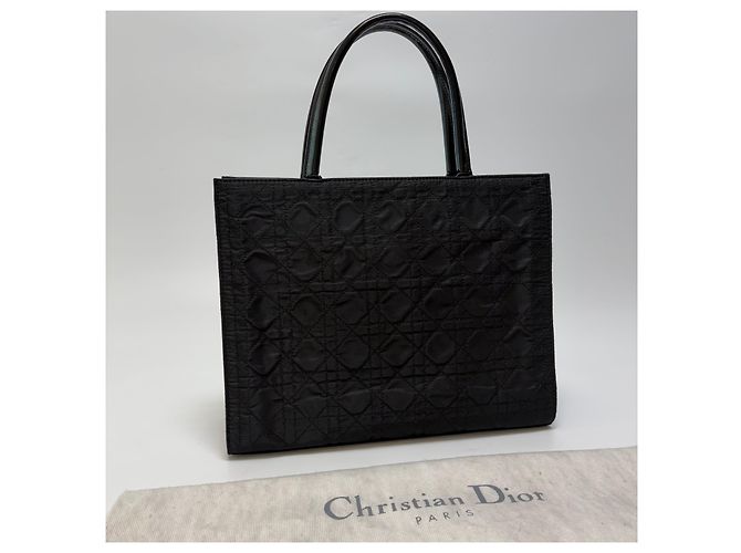 Borsa Tote Lady Dior Cannage Nero Argento Medium - vista 10