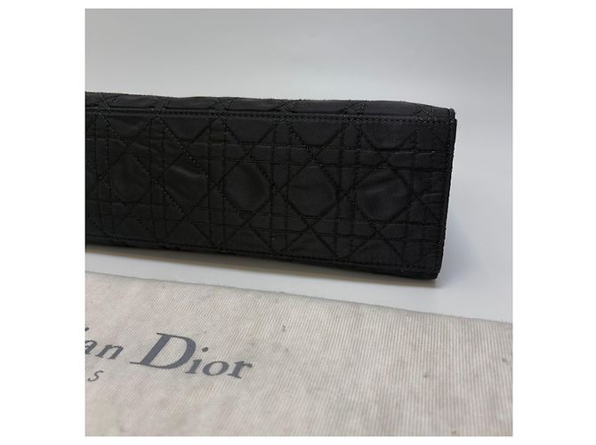 Borsa Tote Lady Dior Cannage Nero Argento Medium - vista 16