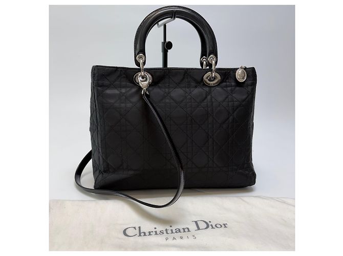 Dior Lady Cannage Tote Bag Black Silver Medium - Ansicht 11