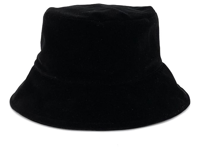 Miu Miu Cappello Bucket in Velluto Logo - vista 7