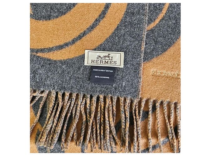 Hermès Sciarpa Maillons TGM Scarf Camel - vista 11