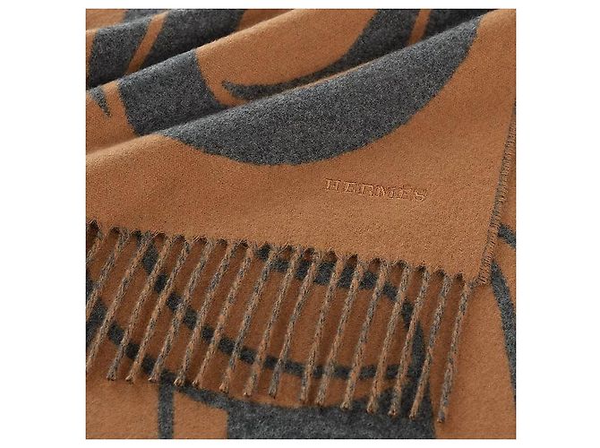 Hermès Sciarpa Maillons TGM Scarf Camel - vista 4