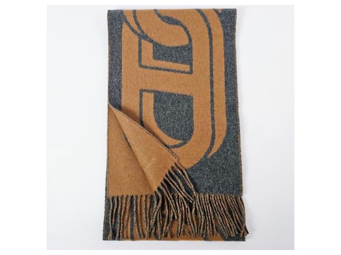 Hermès Sciarpa Maillons TGM Scarf Camel - vista 5
