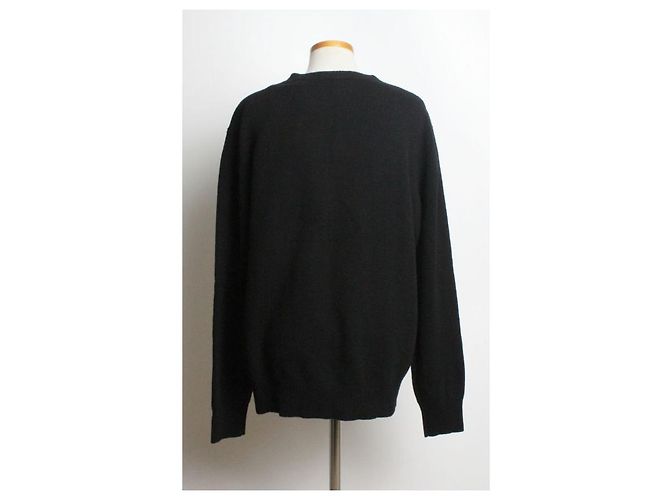 Moncler Logo Wollpullover Schwarz - Ansicht 2