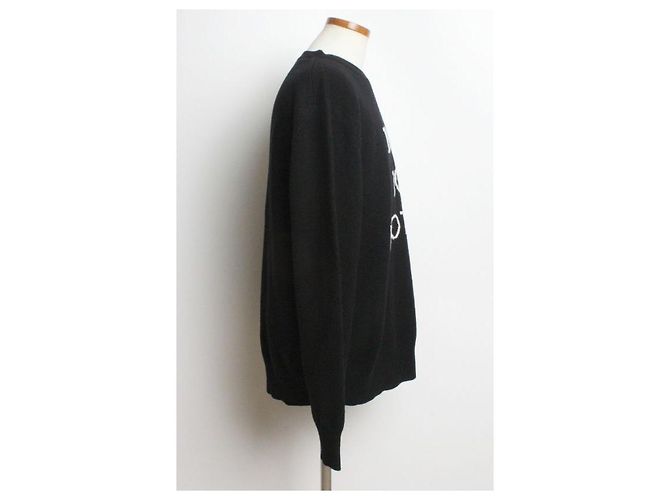Moncler Logo Wollpullover Schwarz - Ansicht 4