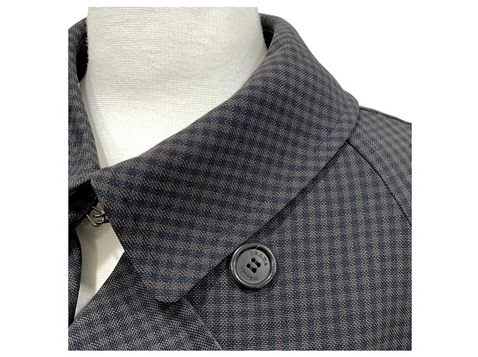 Prada Gingham Check Trench Padding Mantel - Ansicht 4