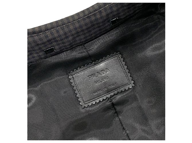 Prada Gingham Check Trench Padding Mantel - Ansicht 6