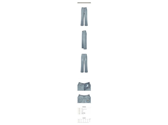 Miu Miu Hellblaue Chambray-Denim-Hose - Ansicht 2