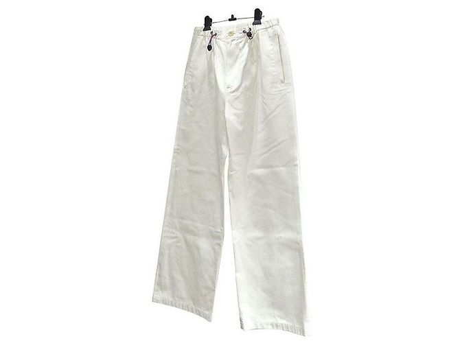 Pantaloni dritti Gucci bianchi in cotone - vista 2
