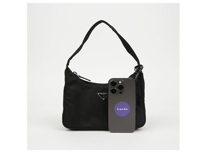 Prada Borsa Hobo Mini Re-Edition Nera - vista 6