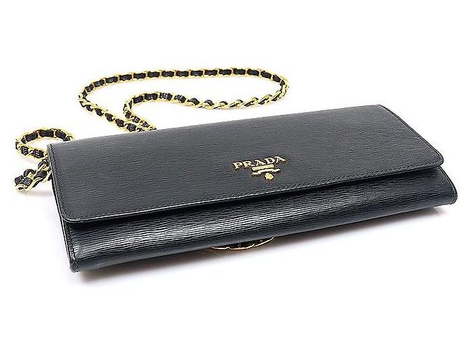 Prada Borsa a tracolla WOC con catena Portafoglio Vitello Move Nero - vista 4