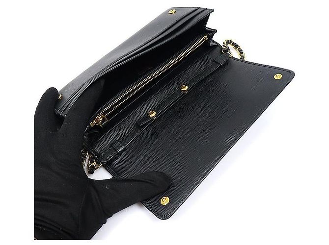 Prada Borsa a tracolla WOC con catena Portafoglio Vitello Move Nero - vista 5