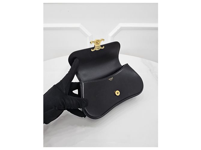 Céline Teen Roller Shiny Calfskin Black - vista 6