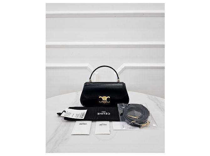 Céline Teen Roller Shiny Calfskin Black - vista 9