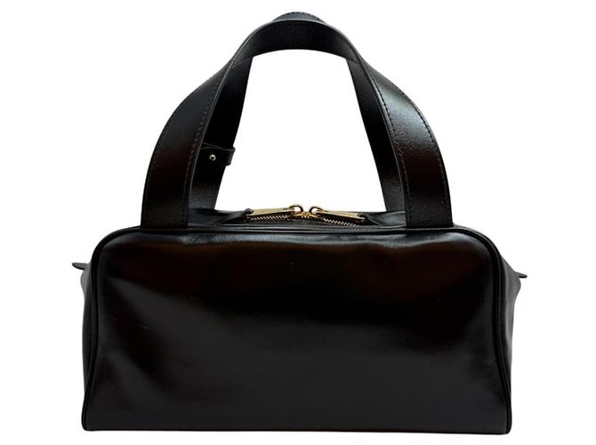 Miu Miu Lederhandtasche mit oberem Griff Schwarz - Ansicht 4