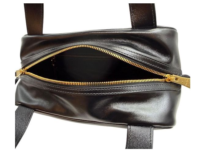Miu Miu Lederhandtasche mit oberem Griff Schwarz - Ansicht 7