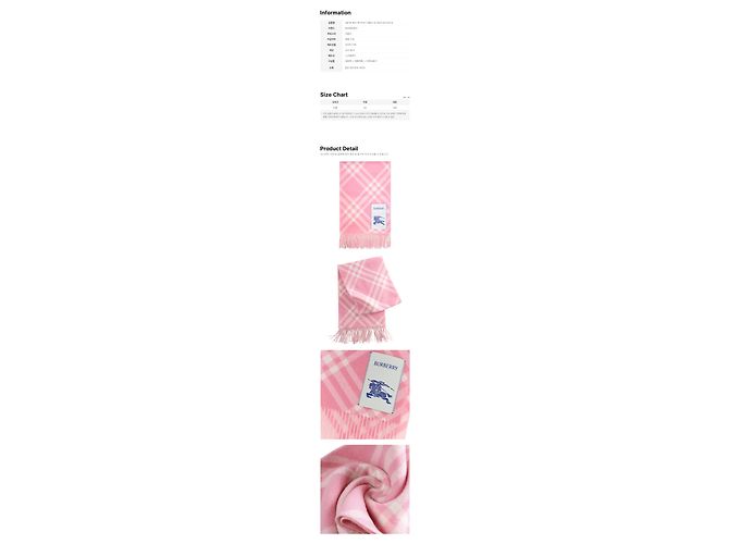 Burberry Kaschmir-Schal kariert Sugar Pink - Ansicht 2