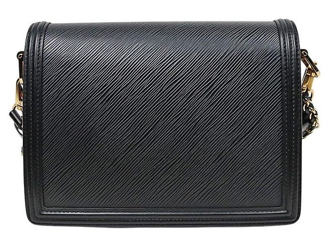 Louis Vuitton Borsa a tracolla Dauphine in pelle Epi nera - vista 3