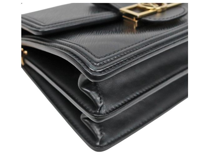 Louis Vuitton Borsa a tracolla Dauphine in pelle Epi nera - vista 5
