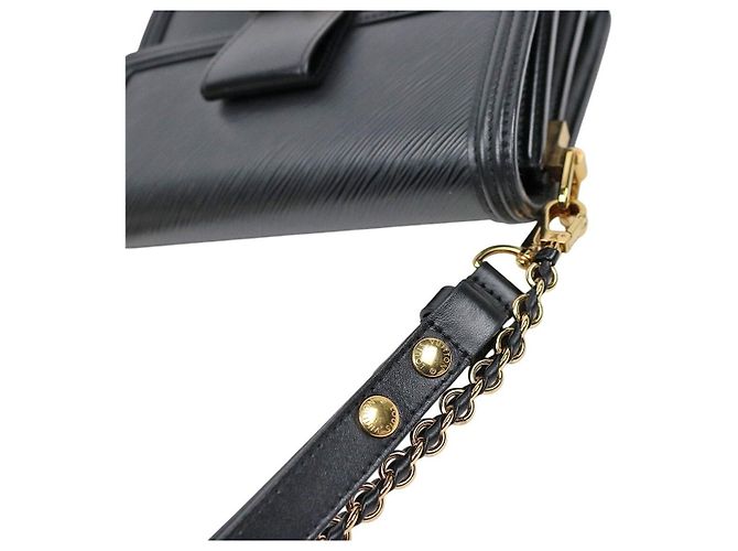 Louis Vuitton Borsa a tracolla Dauphine in pelle Epi nera - vista 9