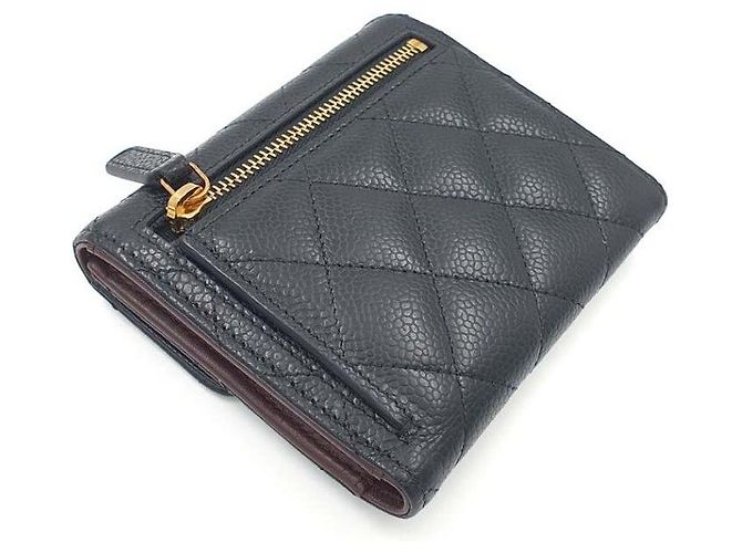 Chanel Caviar Geldbörse Schwarz Leder - Ansicht 6