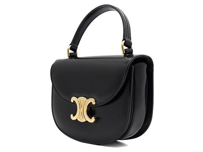 Céline Borsa a mano e a tracolla Mini Clea Versace in vitello lucido, crossbody - vista 2