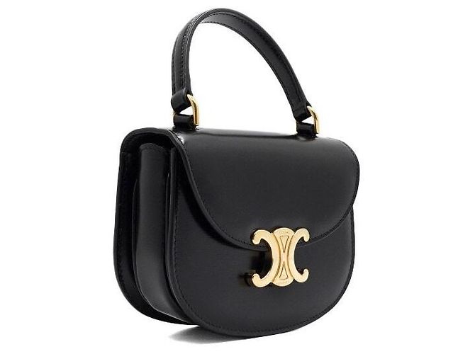 Céline Borsa a mano e a tracolla Mini Clea Versace in vitello lucido, crossbody - vista 3