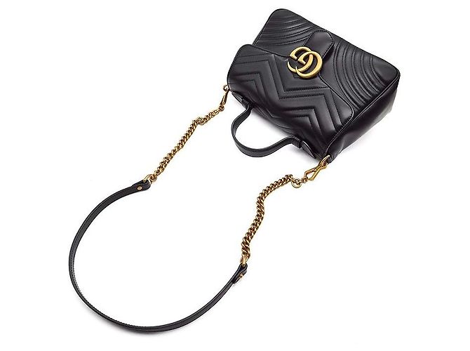 Gucci Borsa GG Marmont Matelassé con manico Small - vista 4