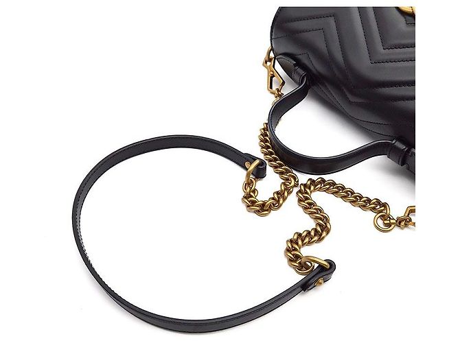 Gucci Borsa GG Marmont Matelassé con manico Small - vista 5