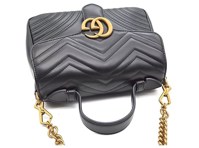 Gucci Borsa GG Marmont Matelassé con manico Small - vista 6